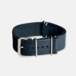 Bracelet de Montre Nato - Cuir Nubuck Bleu Nuit