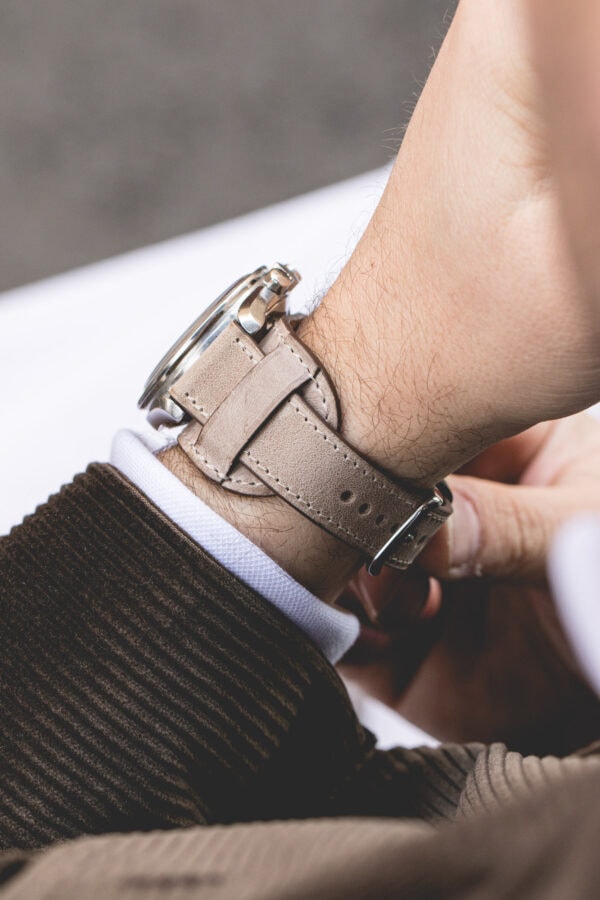 Bracelet montre Bund - Cuir vieilli taupe