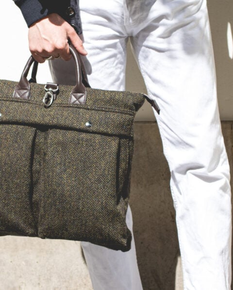 Sac Maverick Harris Tweed Green Forest Herringbone