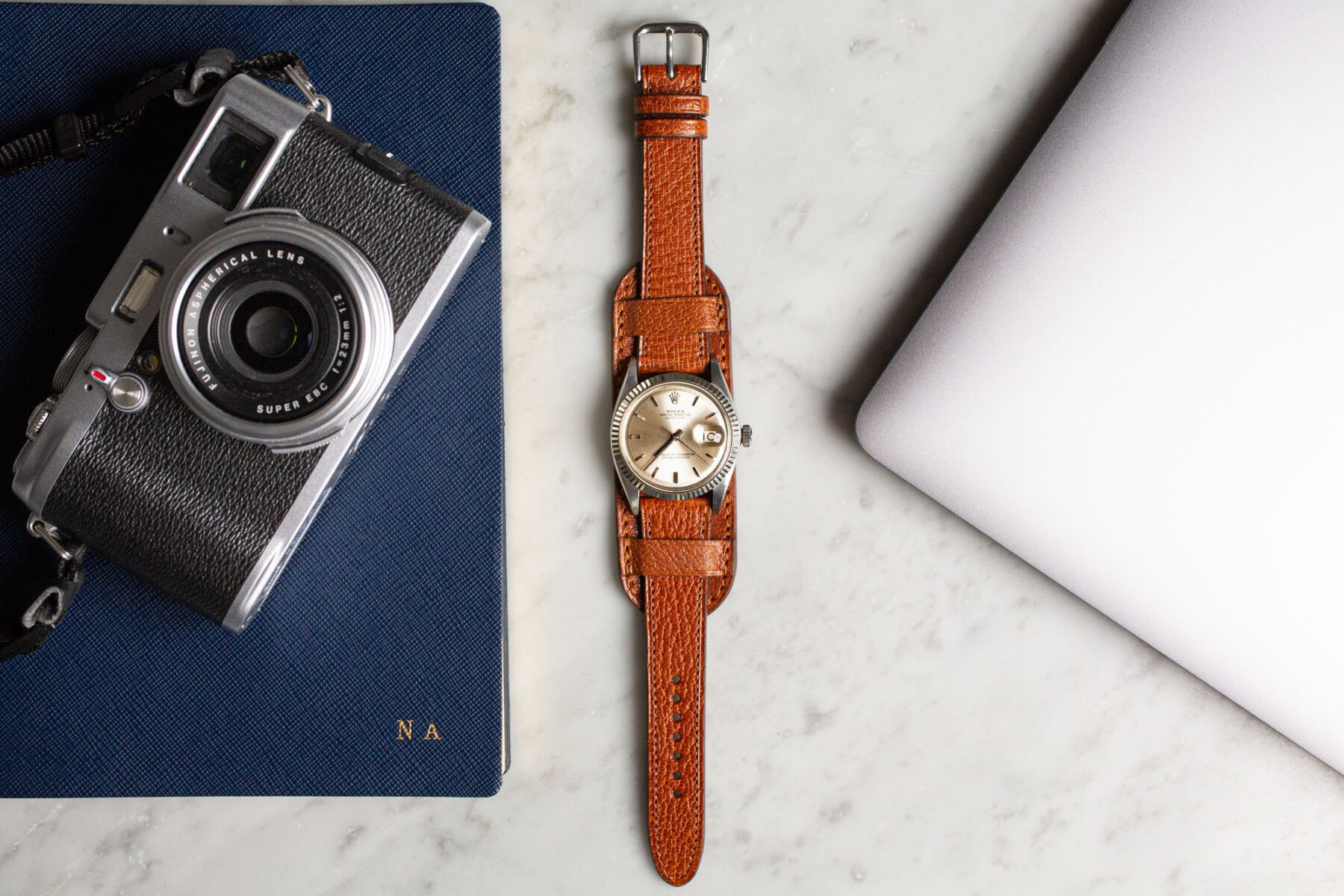 Bracelet de montre Bund en cuir Pigskin Marron