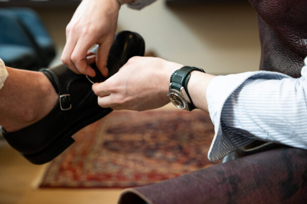 Bracelet Bund - Cuir Horween Shell Cordovan Vert