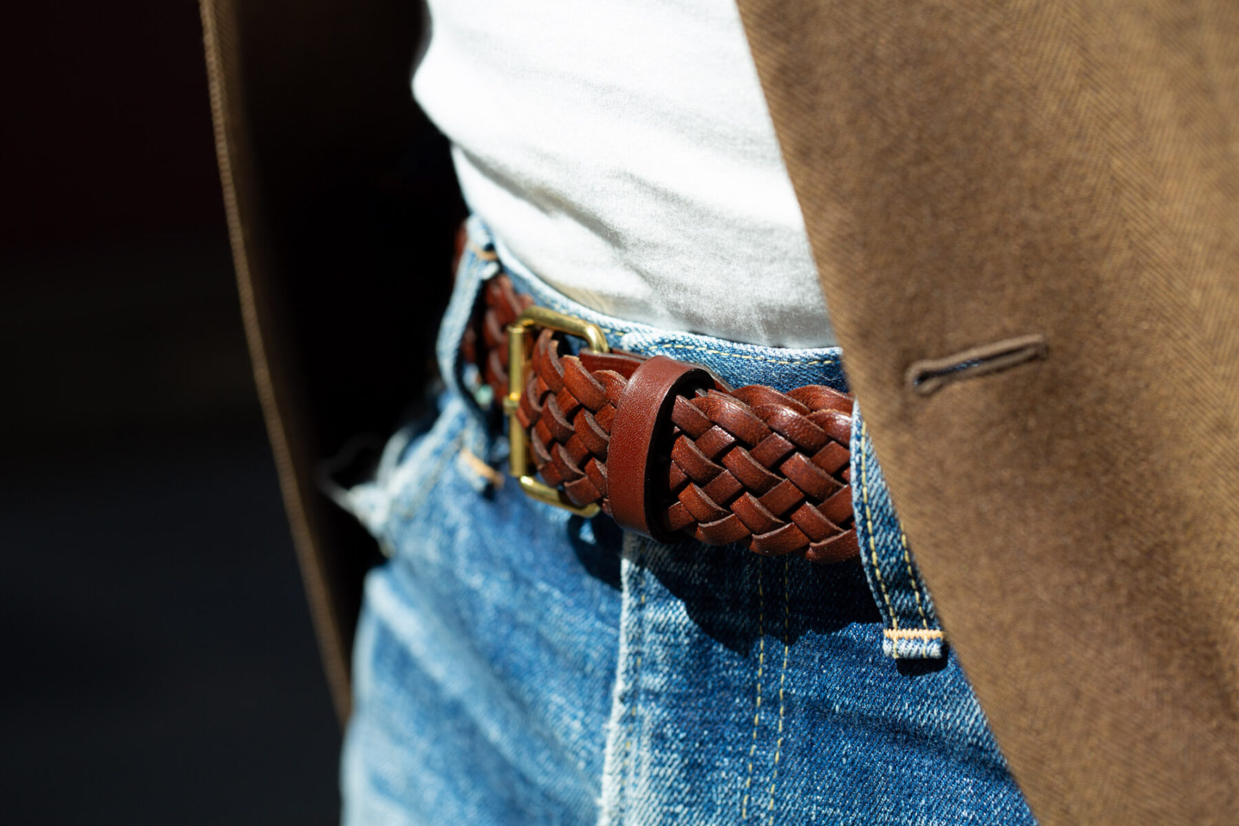 Men's Essential Braided Leather Belt