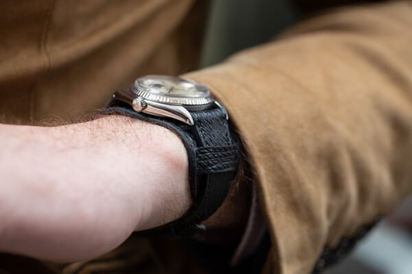 Bracelet de montre Bund - Cuir de Russie Noir