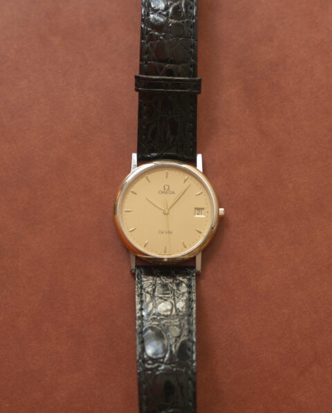 Omega deville quartz gold best sale